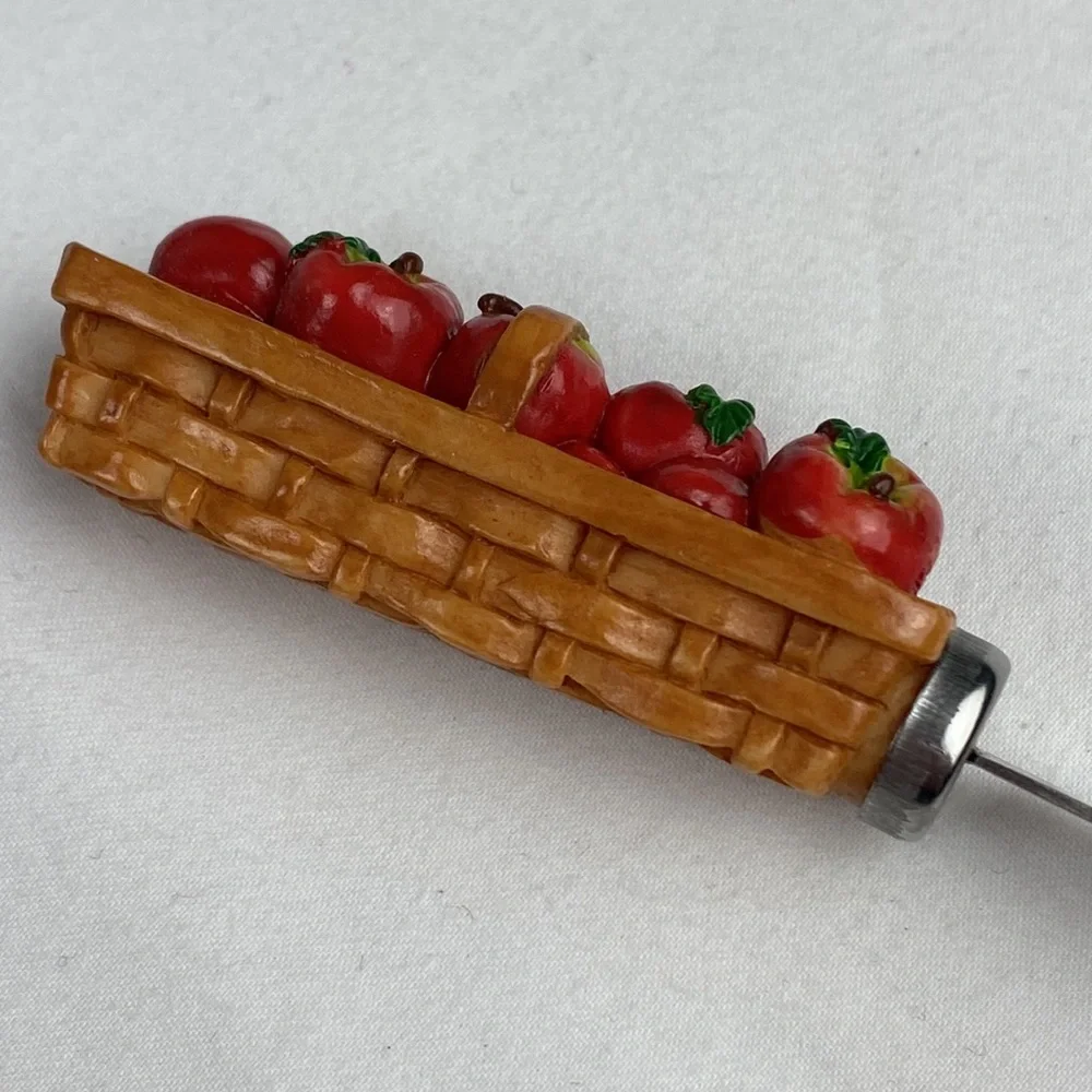 Vintage mini butcher block with decorative cheese butter spreader knives